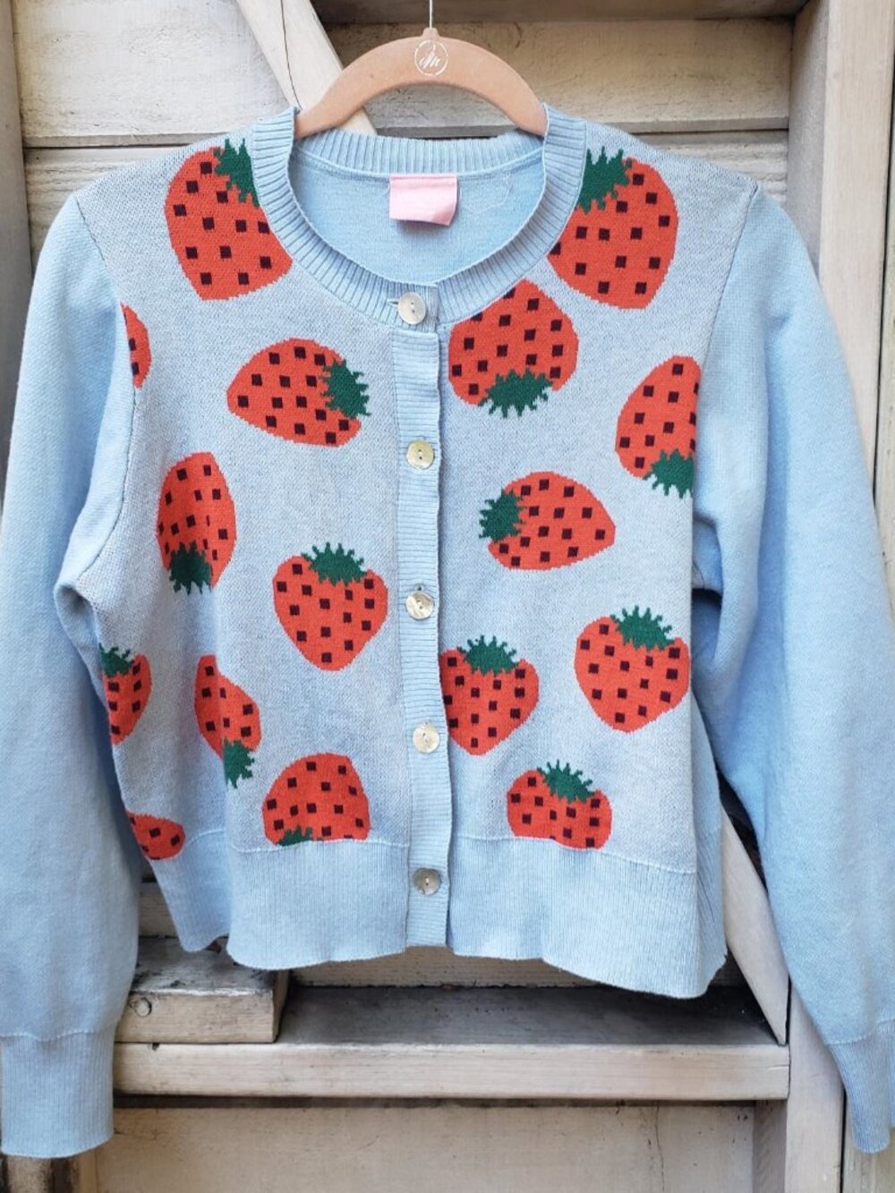 Sweet Strawberry Cardigan Sweater